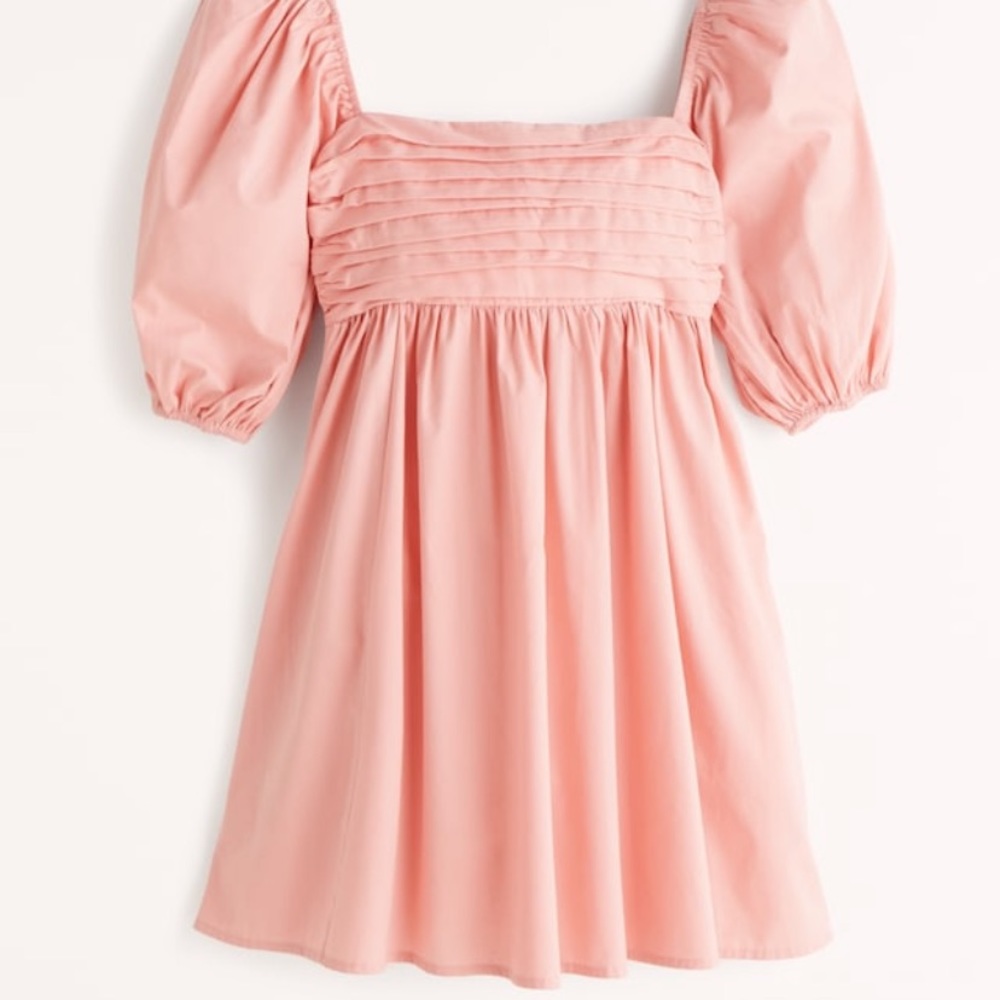 Abercrombie Ruched Bodice Puff Sleeve Mini Dress